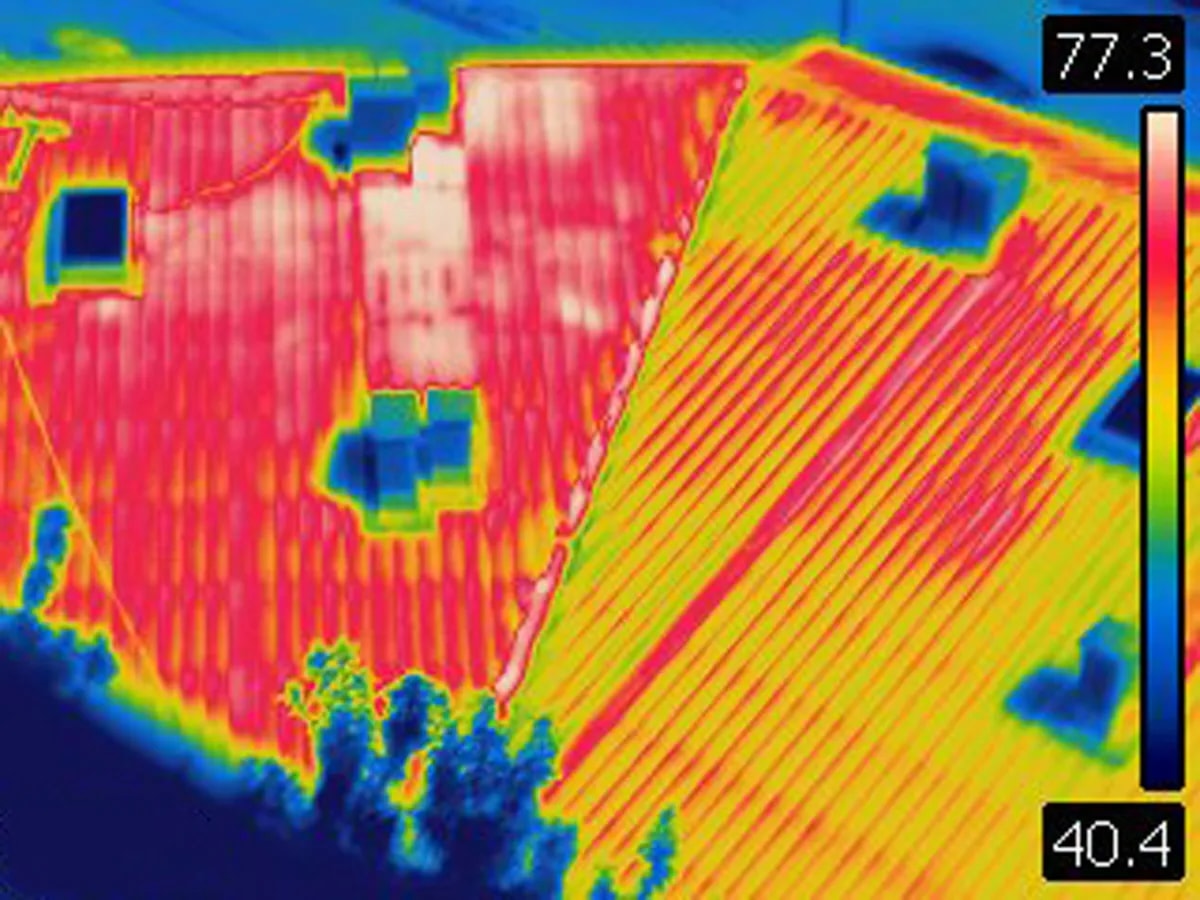 Drone imaging over crop field